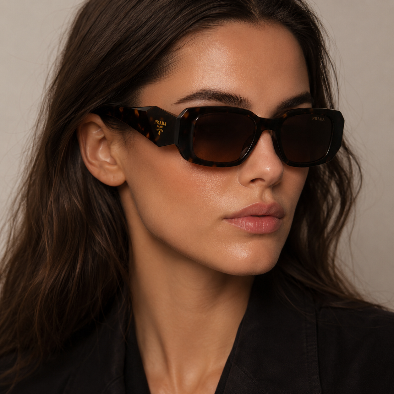 Prada SPR 17W 2AU-8C1 — on face view 2